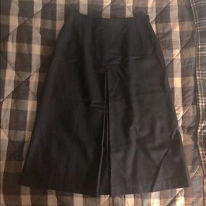 Vintage navy wool skirt — Aubergine, sz 14